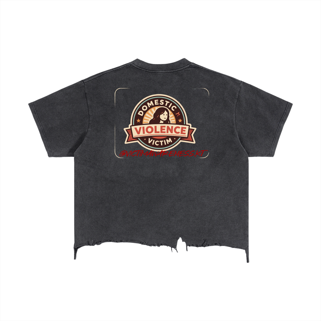 Vintage Wash Boxy Distressed Hem T-Shirt